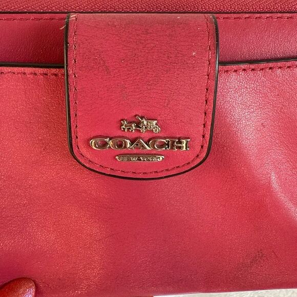 Coach Pink Leather Wristlet Wallet - Picture 3 of 5